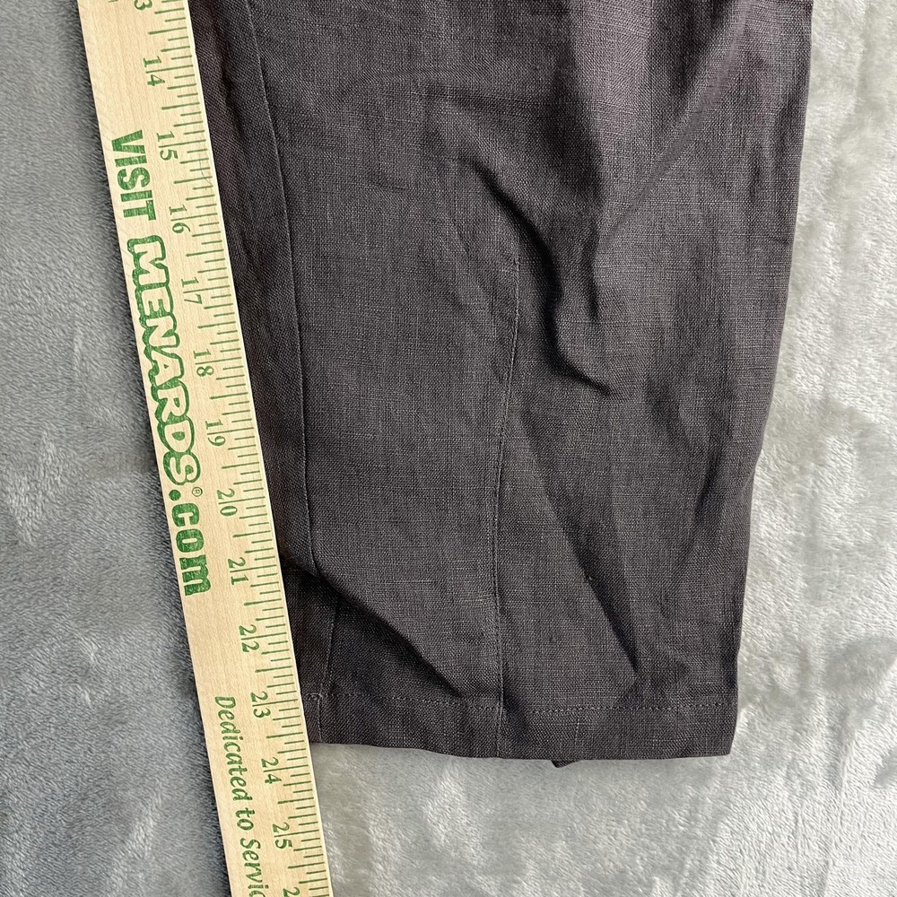IXIMO Pants Womens XL Gray Linen Ankle Tapered Elastic Waist Pockets Lagenlook - Picture 11 of 13